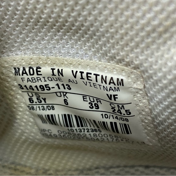 Vintage Nike Air Force 1 White Mid Women's Size 8 Shoes 6.5Y AF1 82 314195-113 - Picture 10 of 12